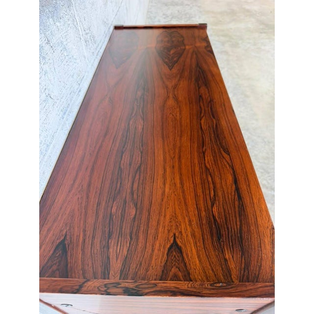 Rosewood Entry Table With Two Drawers Danish Mid-Century Modern 1960s For Sale - Image 4 of 13
