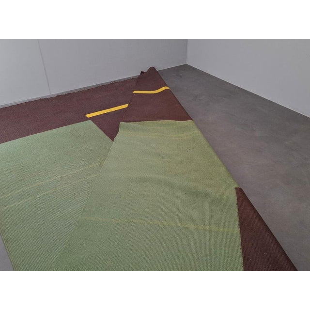 1960s Mid-Century Modern Geometric Rug, Czechoslovakia, 1960s For Sale - Image 5 of 17