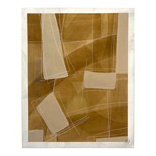 Crossing III by Murray Duncan, Mix Media on Paper, Abstract Geometric For Sale