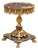 French Rococo Marble Accent Table – Ornate Gold Leaf & Bronze Details With Elegant Curved Design For Sale