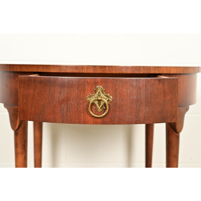 Brown Baker Furniture Queen Anne Walnut Tea Table For Sale - Image 8 of 16