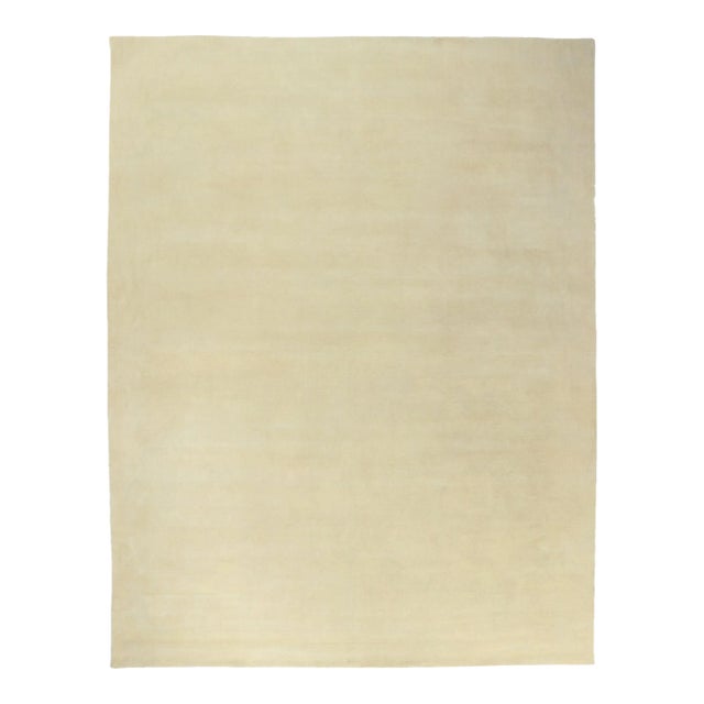 Ivory Area Rug With Minimalist Style - 09'11 X 12'11 For Sale