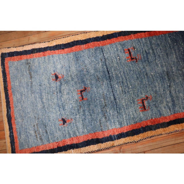 Late 20th Century Late 20th Century Blue Persian Gabbeh, 2'5'' X 4'8'' For Sale - Image 5 of 10