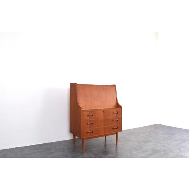 Mid-Century Modern Danish Teak Secretaire by Gunnar Nielsen for Tibergaard, 1960s For Sale - Image 11 of 18