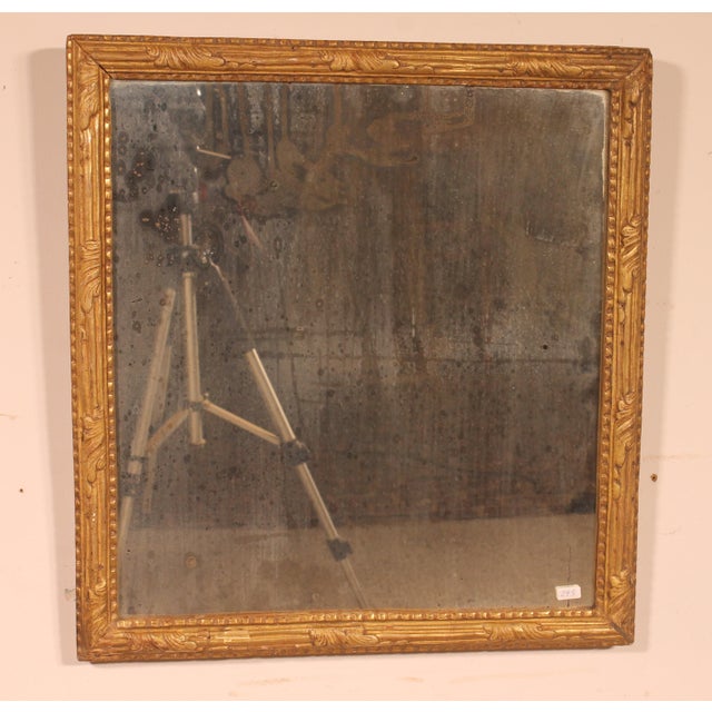 Louis XVI Mirror in Carved and Gilded Wood For Sale - Image 5 of 5