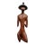 Vintage Minimalist Hand Carved Exotic Wood Sculpture For Sale