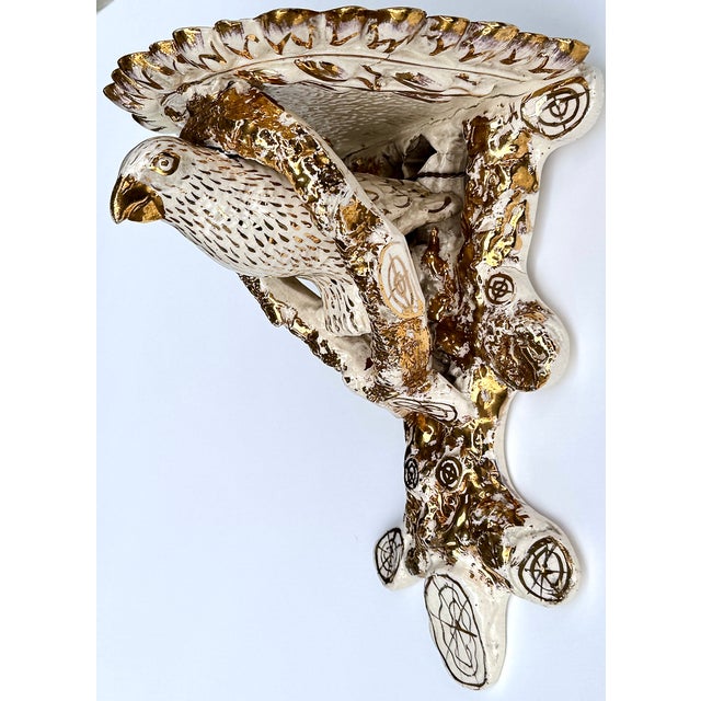 Ceramic Pair of English Ceramic Bird Wall Brackets 19th Century For Sale - Image 7 of 13
