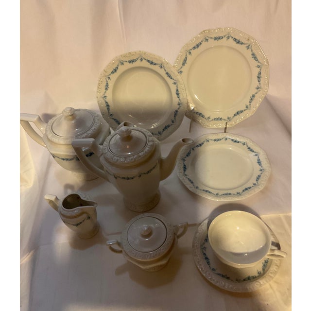 Blue New 1970s Dinner & Tea Set With Blue Garland by Rosenthal - 100 Piece Set For Sale - Image 8 of 14