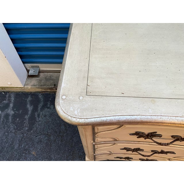 Late 20th Century French Louis XV Style Ivory Painted Chest / Commode by Baker Furniture Co. For Sale - Image 5 of 11