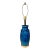 1970s Grand Drip Glaze Cobalt Blue Studio Pottery Ceramic Turned Pottery Lamp For Sale