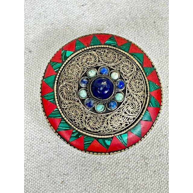 Vintage Filigree Metal Box For Sale In New Orleans - Image 6 of 7