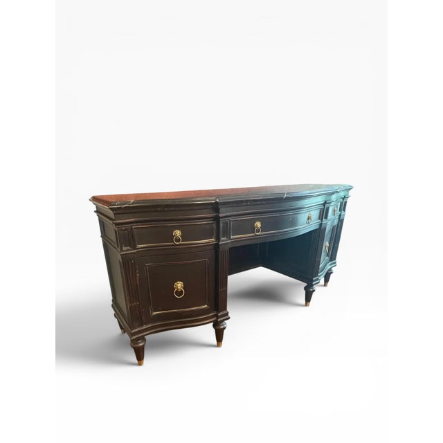 Modern 1990s Ralph Lauren for Henredon Black Marble Top Sideboard For Sale - Image 3 of 15