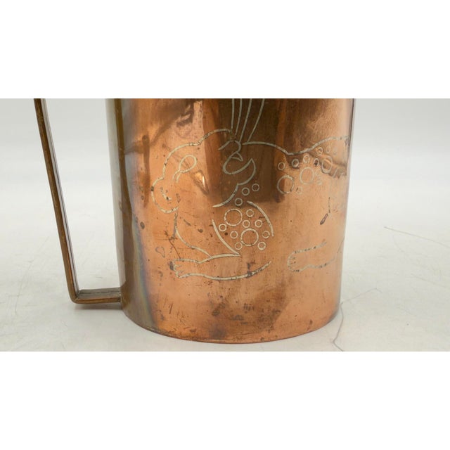 1960s Mexican Ana Nunez Brilanti Taxco Copper Cocktail Pitcher Set - 3pcs For Sale - Image 13 of 18