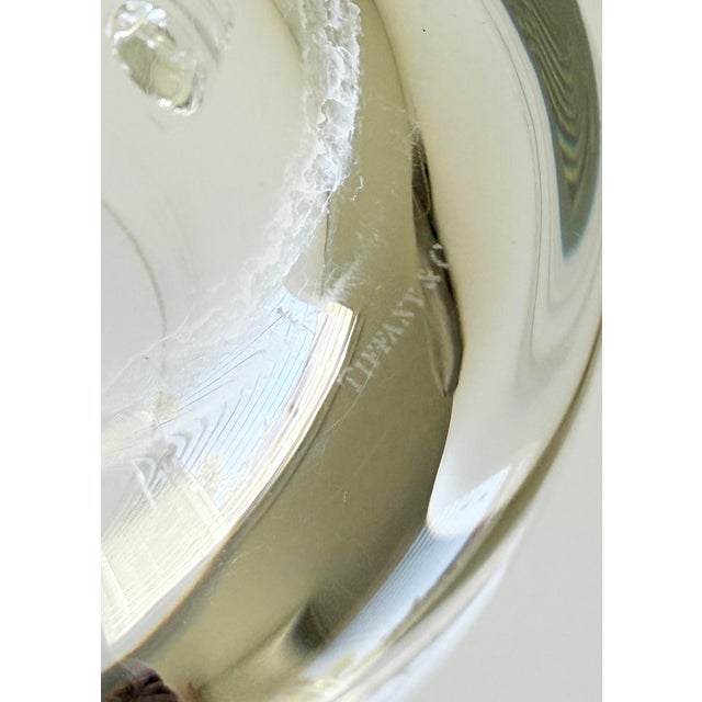 Tiffany & Co. Crystal Ice Bucket With Scrolled Handles For Sale - Image 10 of 11