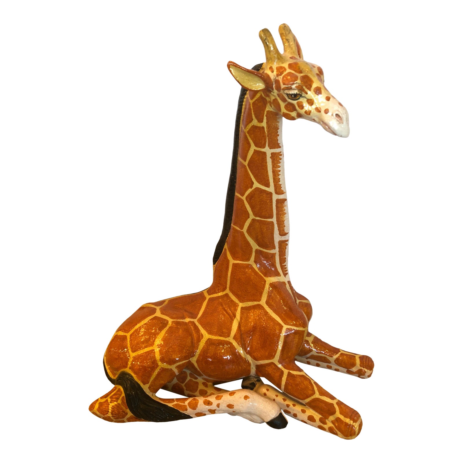 Giraffe - Bishnupur Handpainted Terracotta Wall Hanging main image 1