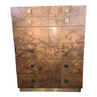 Burl Wood Dresser by Milo Baughman Founders Club For Sale
