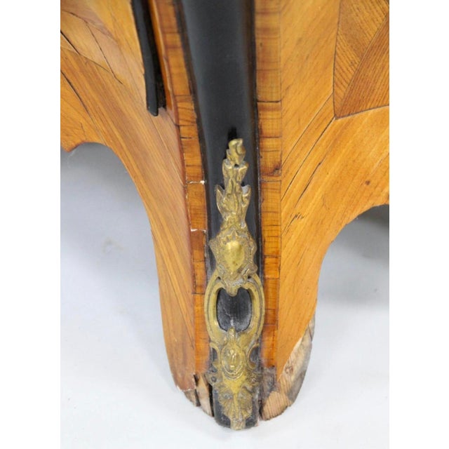 Wood Late 19th Century Swedish French Rococo Parquetry Gilt Bronze Mounted Commode or Bombay Chest For Sale - Image 7 of 15