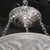 Chrome Art Deco Frosted Glass Floral Cubist Chandelier W/ Chrome Fittings Signed Degué For Sale - Image 8 of 18