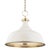 Hudson Valley Lighting Mark D. Sikes Painted No.1 3-Light Pendant, Aged Brass/Off White For Sale
