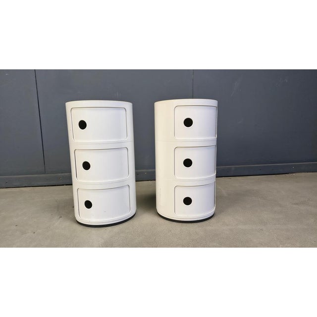 Gold Side Cabinets by Anna Castelli Ferrieri for Kartell, Italy, 1960s, Set of 2 For Sale - Image 8 of 10