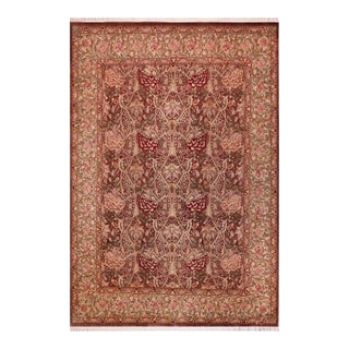 William Morris 1990's Pak-Persian Brown/Ivory Wool Rug - 9'1'' X 12'6'' For Sale