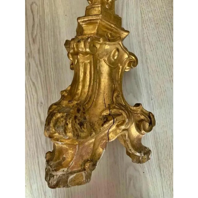 Wood Italian Candleholder, 18th Century For Sale - Image 7 of 10
