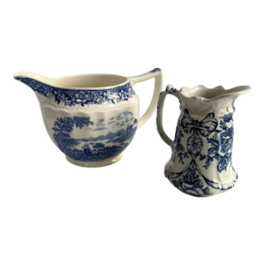 Blue & White Transferware Pitchers