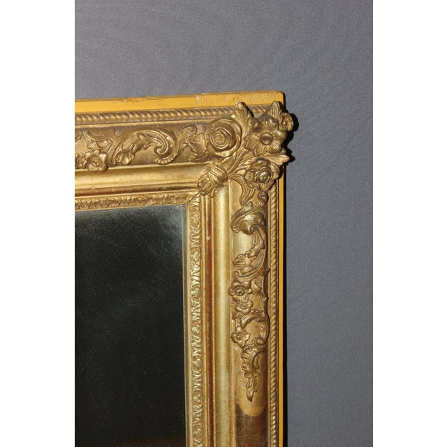 19th Century Restoration Mirror in Gilded Stucco For Sale - Image 4 of 12