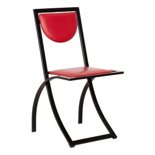 Sinus Chair in Red Leather from KFF For Sale