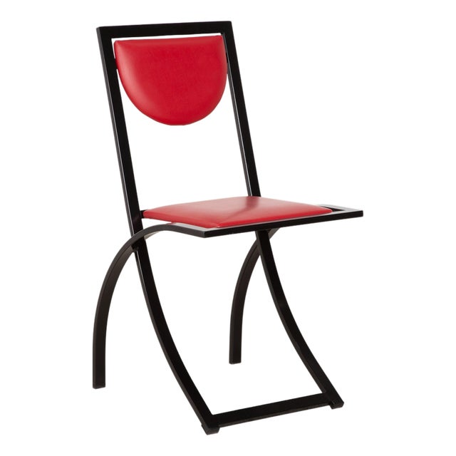Sinus Chair in Red Leather from KFF For Sale