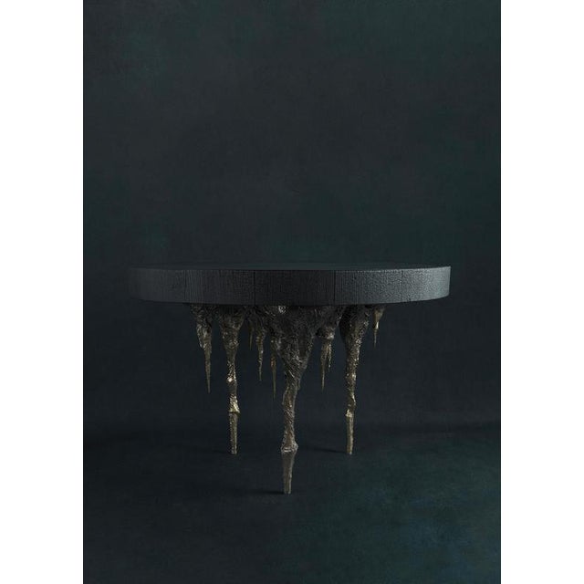Désenchantée Table in Cast Bronze by William Guillon Hand Sculpted, Dated and Signed Dimensions: Ø 115 x H 78 cm...