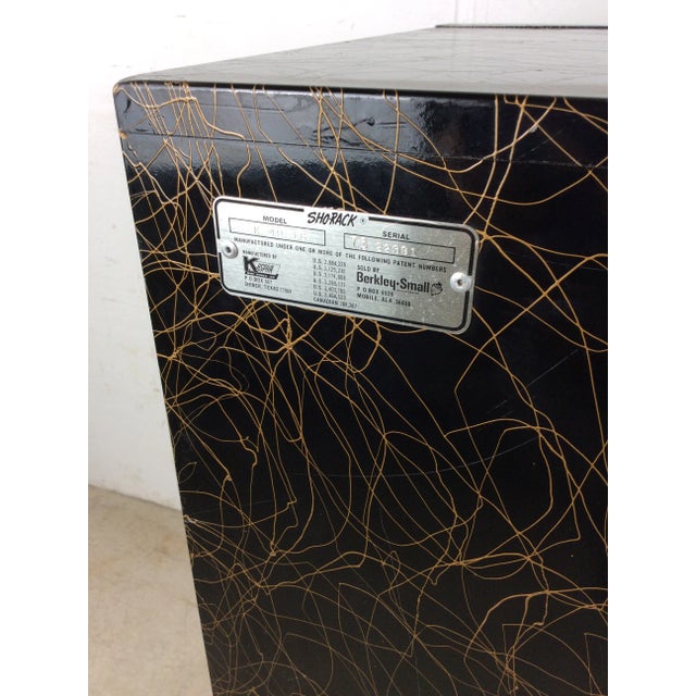 Metal Mid Century Modern Freestanding Newspaper Vending Machine on Hairpin Legs For Sale - Image 7 of 12