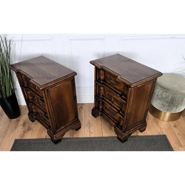 Italian Louis XIV Style Rustic Nightstands, 1950s, Set of 2 For Sale - Image 9 of 10