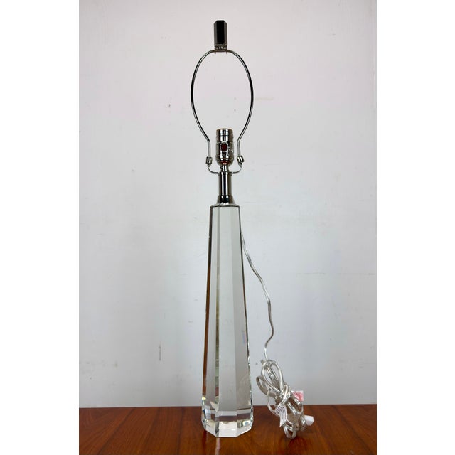 Early 21st Century Hudson Valley Lighting Taylor Collection Crystal Prism 1-Light Table Lamp For Sale - Image 5 of 8