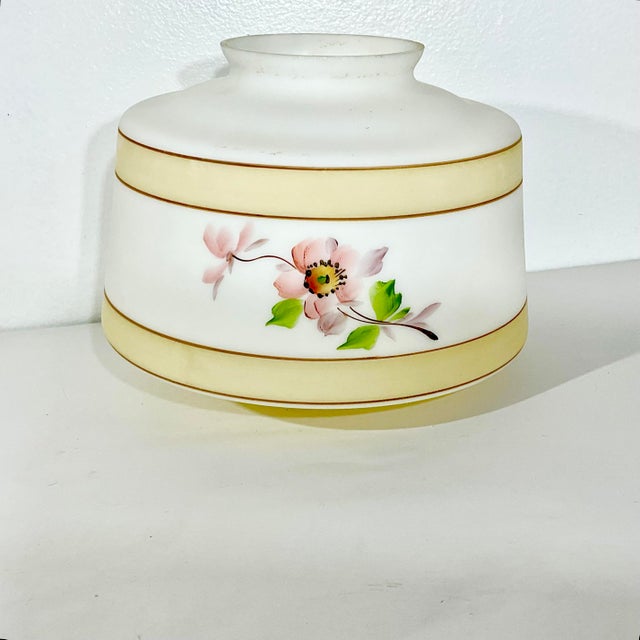 Vintage Home is pleased to present this vintage glass shade for a flush mount lighting fixture from the 1940s. The hand...