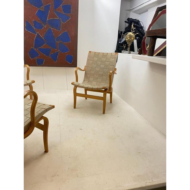 Scandinavian Modern Eva Armchairs attributed to Bruno Mathsson for Dux, 1960s, Set of 3 For Sale - Image 10 of 15