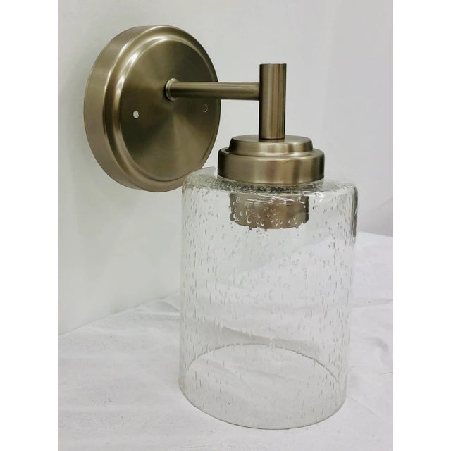 Modern Metal & Glass Sconce For Sale - Image 9 of 9