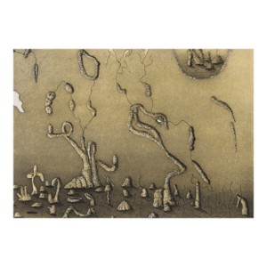 "Faded Jeans + Stuff" - Surrealist Colored Etching #10/20, 1976 by Jim Crabb