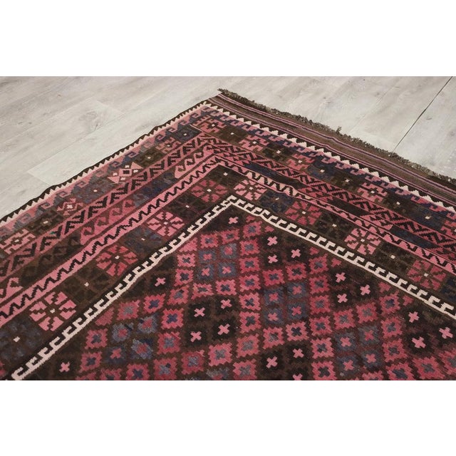 Afghan Kilim Rug, 1950s For Sale - Image 10 of 15