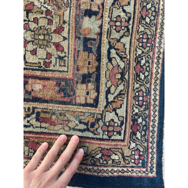 1880's Antique Persian Kerman Lavar Rug - 9.2 x 12.5 For Sale - Image 10 of 12
