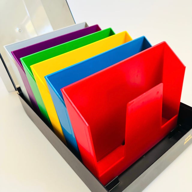 Gray 1980s Acrylic Organizer - SRW Minidex 78 Floppy Disk Holder For Sale - Image 8 of 14
