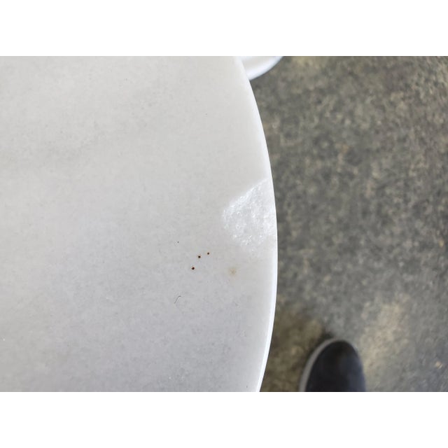 1960s Vintage Italian Carrera Marble Garden Stools- Set of 4 For Sale - Image 10 of 12