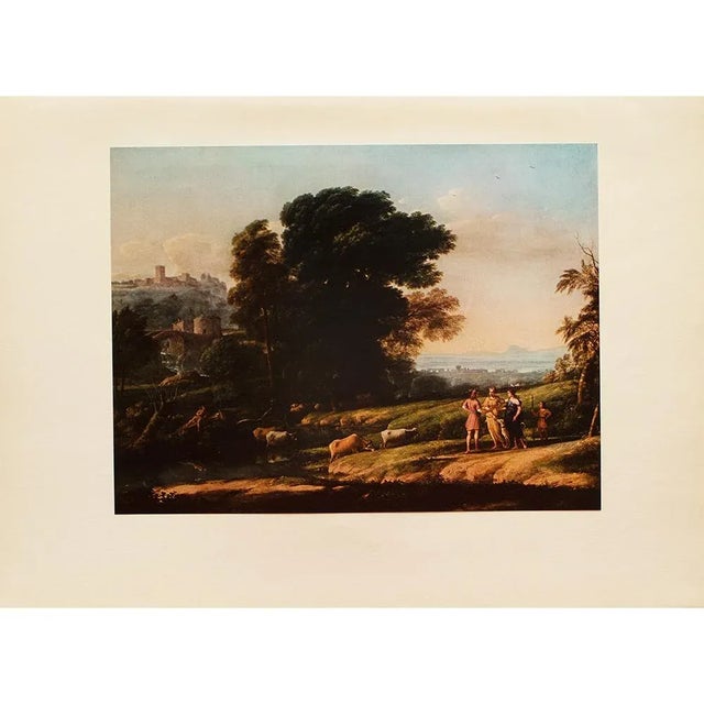An excellent vintage full-color reproduction print after painting "The Reconciliation of Cephalus and Procris", by Claude...