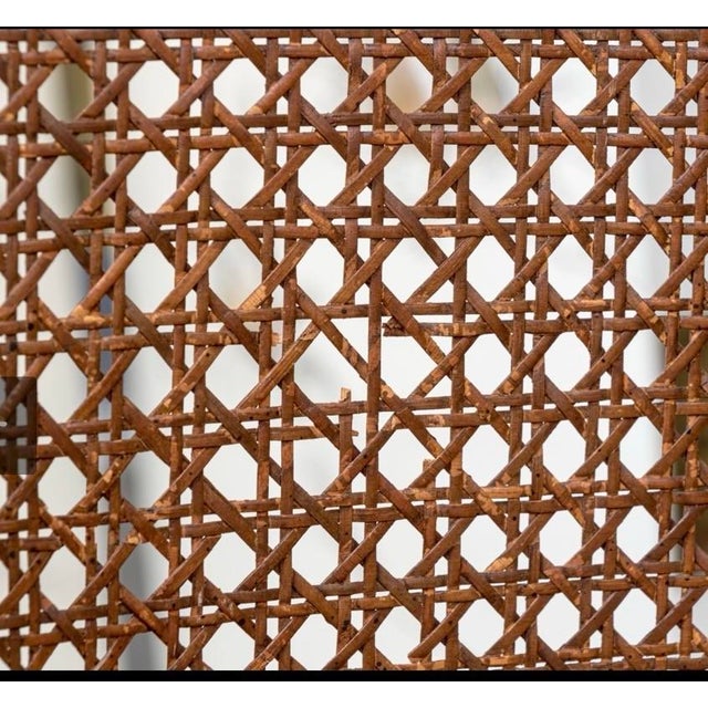 Antique French Louis XV Style Cane Back Armchair With Scalloped Upholstery For Sale - Image 4 of 6