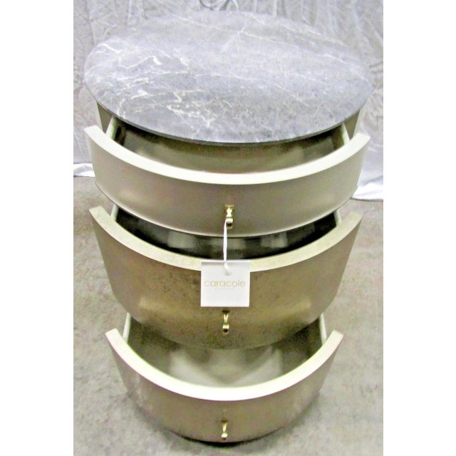 New Caracole Modern Silver Leaf Hang Around Nightstand For Sale In Miami - Image 6 of 12