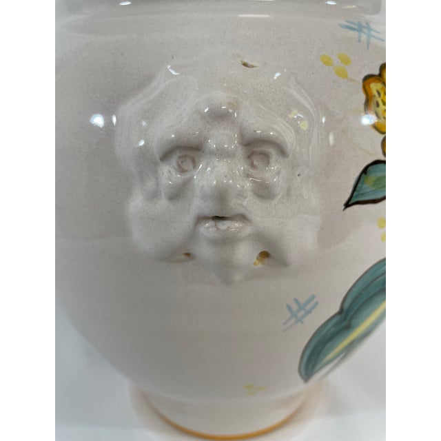 Mid-Late 20th Century Vintage Italian Majolica Cachepot Planter, Deruta Style For Sale - Image 13 of 18
