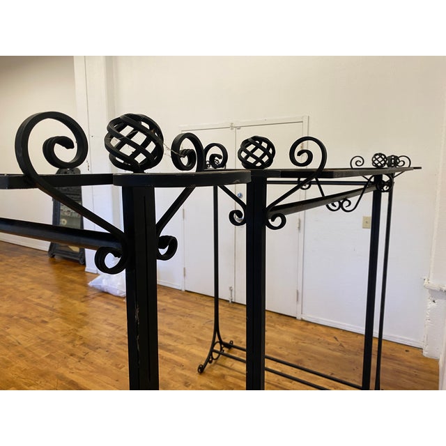 Custom Hand-Forged Wrought Iron Garment Racks - Set of 3 | Chairish