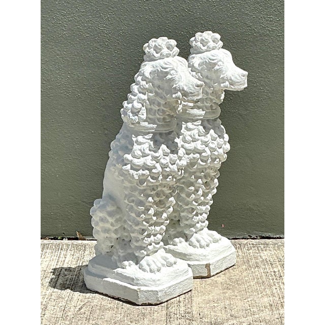 Late 20th Century Vintage Cement French Poodle Figures For Sale - Image 5 of 18