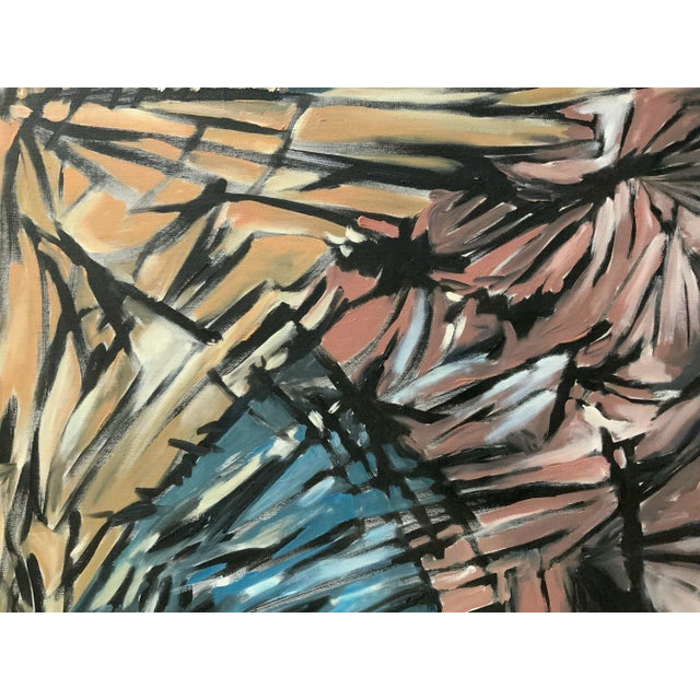 Abstract Large Abstract Oil on Canvas by Meyer Kupferman For Sale - Image 3 of 8