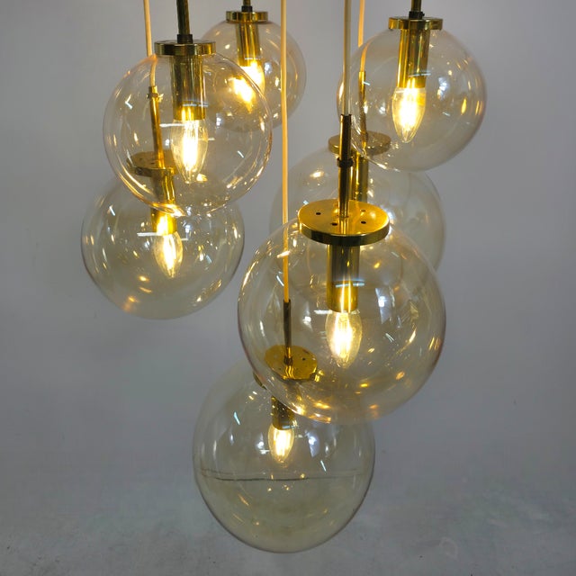 1970s Glass Cascade Light from Glashütte Limburg, 1970s For Sale - Image 5 of 10